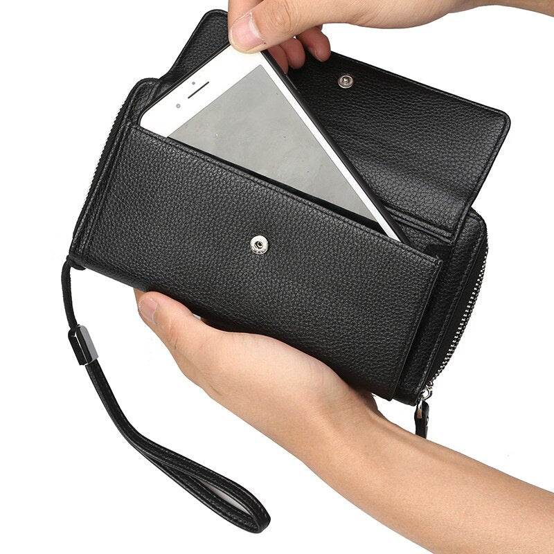 baellerry carteira homem small bags for women louis vuiton bag woman hand purse PU Polyester MEN Business Solid zipper Long