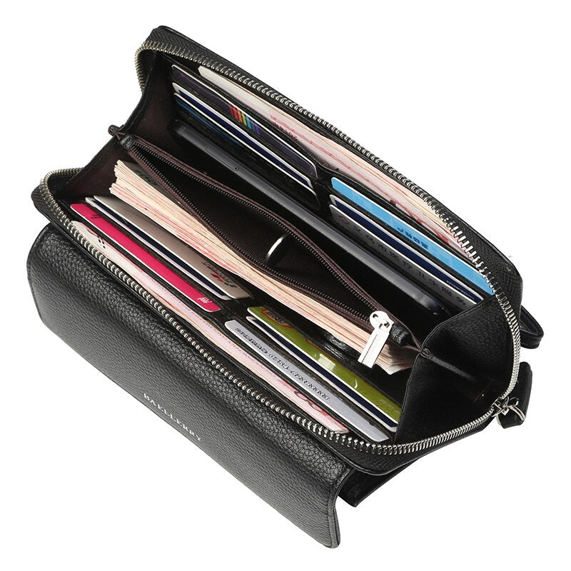 baellerry carteira homem small bags for women louis vuiton bag woman hand purse PU Polyester MEN Business Solid zipper Long