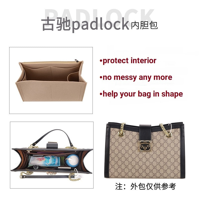 【Only Sale Inner Bag】Bag Organizer Insert For Gucci Padlock Organiser Divider Shaper Protector Compartment