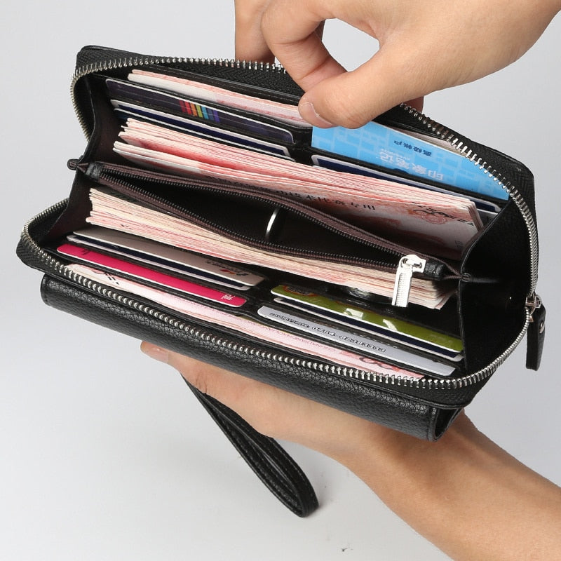 baellerry carteira homem small bags for women louis vuiton bag woman hand purse PU Polyester MEN Business Solid zipper Long