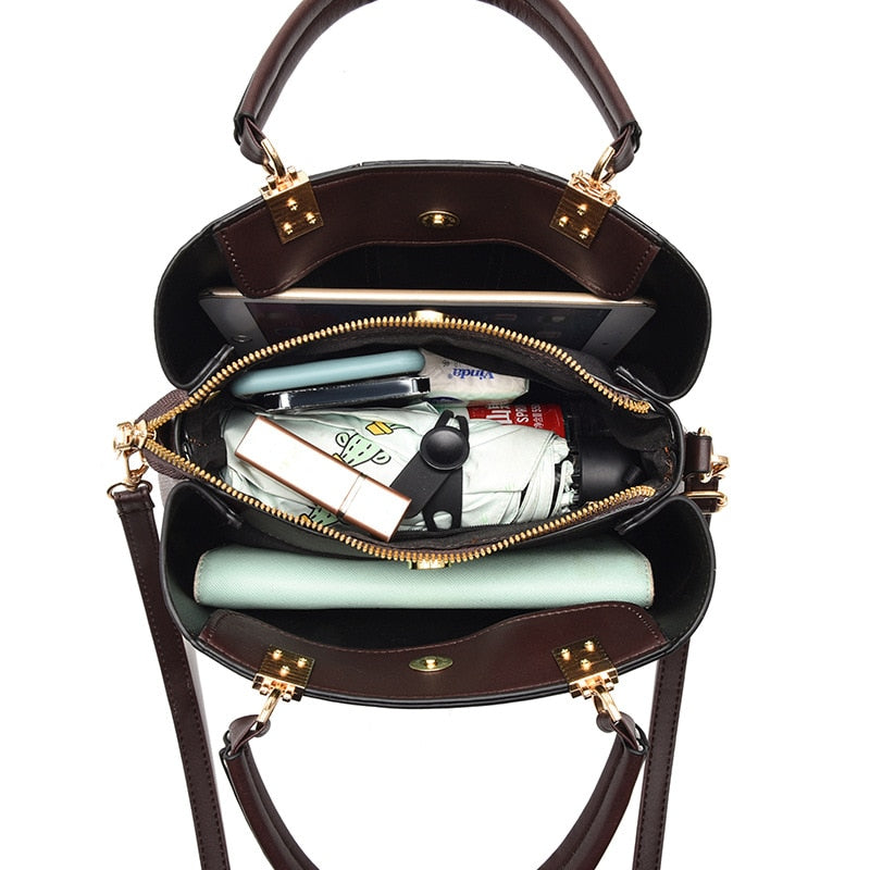 Summer handbag middle-aged large-capacity color matching single shoulder messenger bag tide