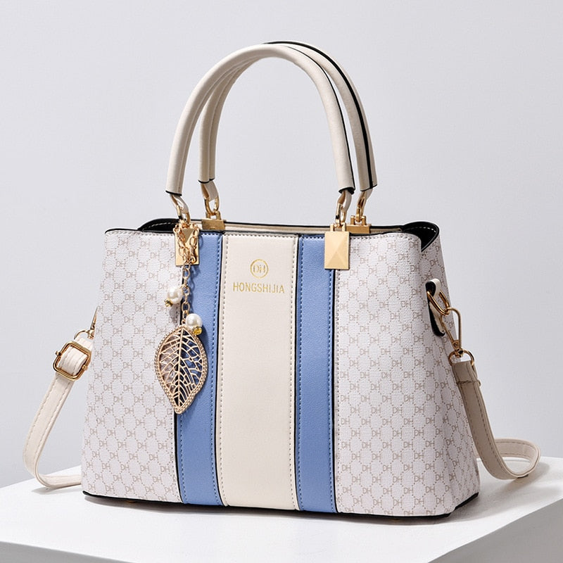 Summer handbag middle-aged large-capacity color matching single shoulder messenger bag tide