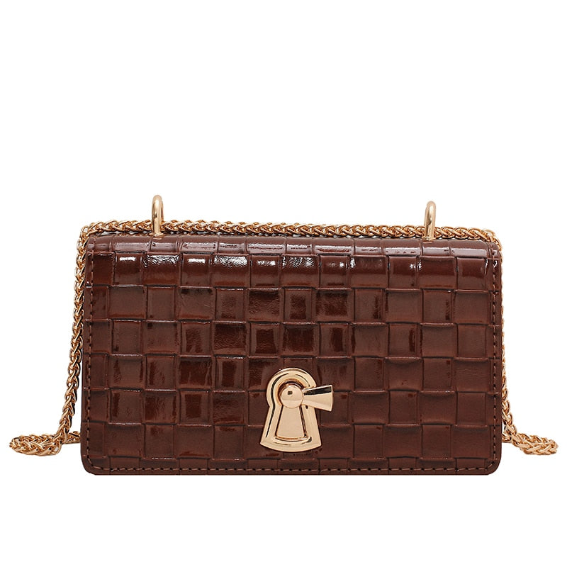 Mini Square Crossbody Bag New High-quality PU Leather Women's Designer Handbag Vintage Shoulder Messenger Bag