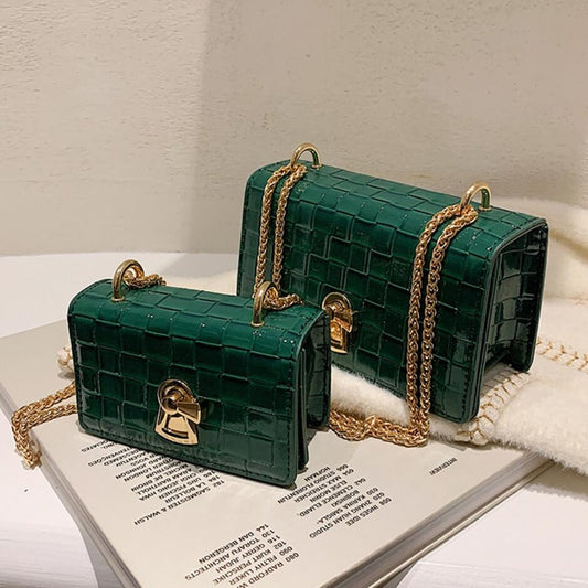 Mini Square Crossbody Bag  New High-quality PU Leather Women's Designer Handbag Vintage Shoulder Messenger Bag