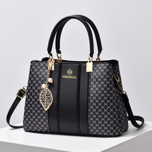 Summer handbag middle-aged large-capacity color matching single shoulder messenger bag tide